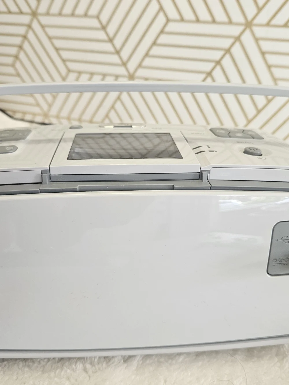 HP Photosmart A616 Compact Photo Printer - White and Gray